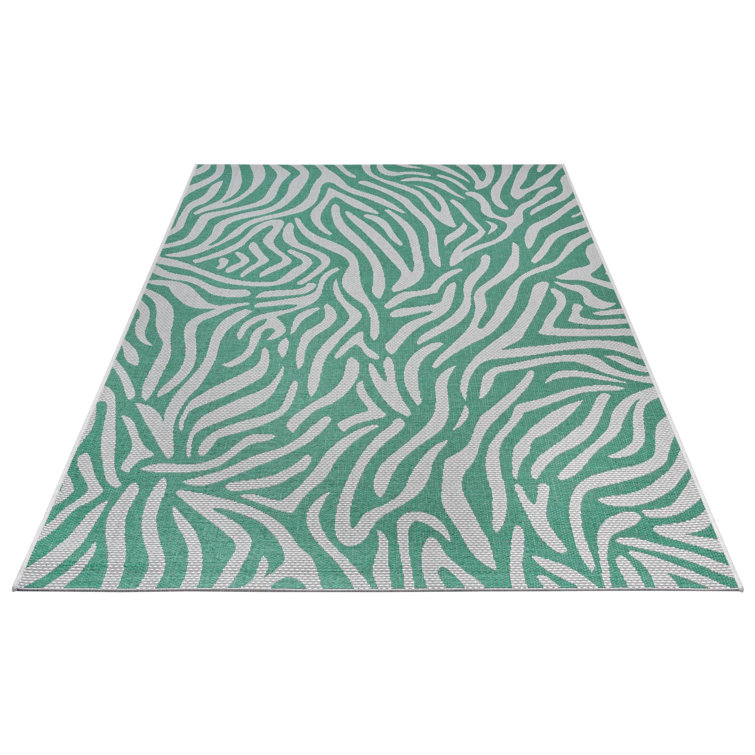Northrugs Jaffa Sage Green Cream Indoor and Outdoor Rug Wayfair.co.uk